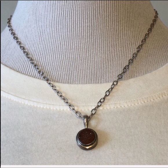 EXEX-925 Silver & Pink Druzy VTG Pendant Boho Statement Necklace - Picture 2 of 6